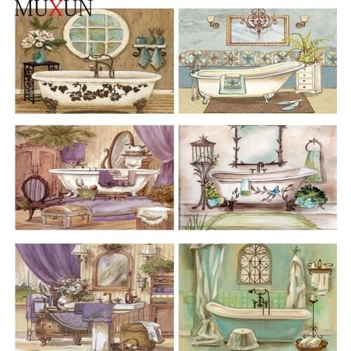 5D Diy Diamond Painting Flower Bathroom Full Square/Round Crystal Diamond Embroidery Beautiful Diamond Mosaic Home Decoration