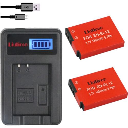 1800mAh EN-EL12 EN EL12 Battery for Nikon CoolPix S610 S610c S620 S630 S710 P300 P310 P330 S6200 S6300 S9400 S9500 L15