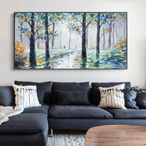Watercolor Grove Canvas Painting Abstract Landscape Posters and Prints Wall Art Picture for Living Room Home Decoration Unframed