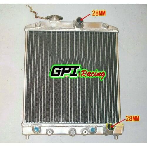 52mm Aluminum Radiator for HONDA Civic EK EG D15 D16 1992-2000 28MM IN/OUT AT/MT
