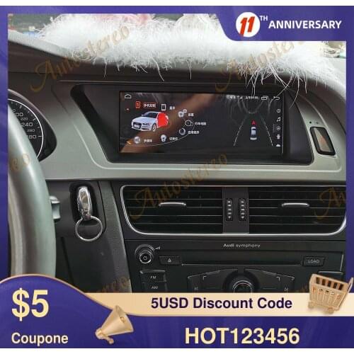 Android 10 8G RAM+128 For Audi A4 2009-2015 B8 Car GPS Navigation Multimedia Player Auto Stereo Radio Tape Recorder HeadUnit IPS