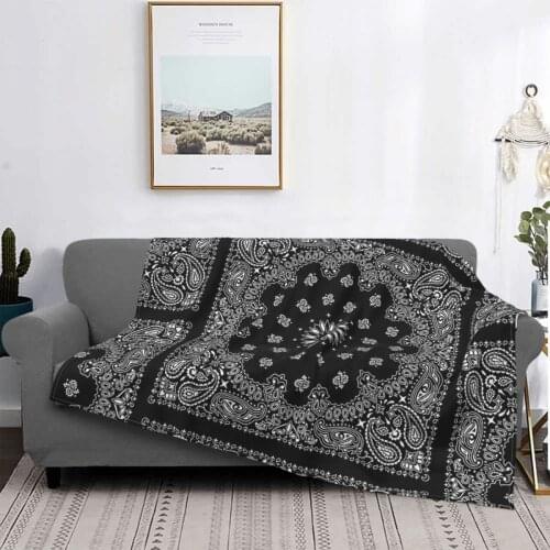 Bandana Black Throw Blanket Cosiness For Home 3D Letters Convertible Sofa Baby Comforter Blanket Sofa Decorative