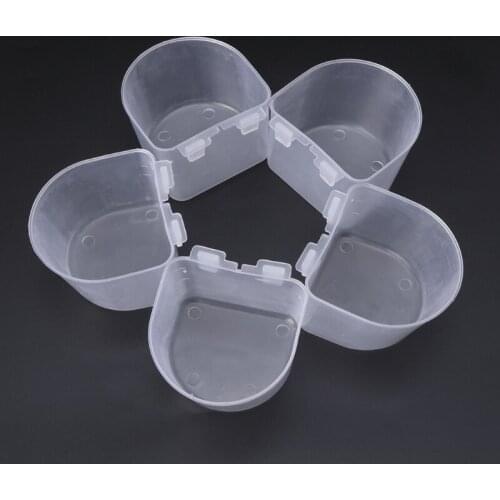 Parrot Bird Hamster Flat Bottom Feeding Cup Hanging Drinking Food Bowl Tools