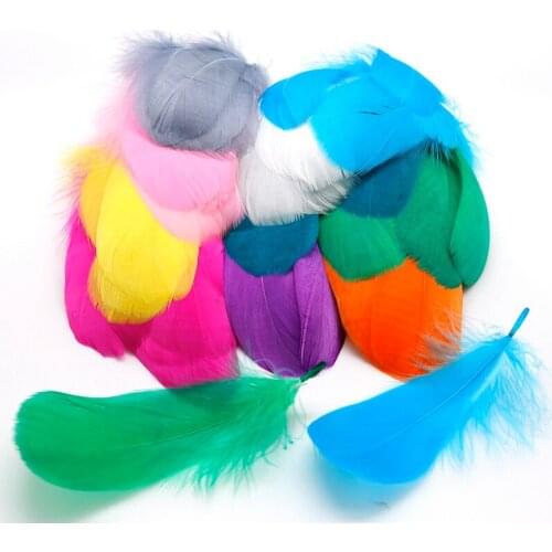 8-13cm 50pcs/bag Decorative Crafts Goose Feathers Floating Christmas Family New Year Wedding Role Play Birthday Party