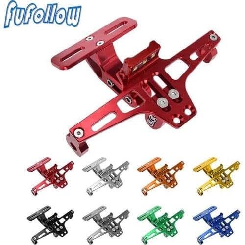 For KAWASAKI Z650 Z900 Z750 Z800 2017 2018 2020 2021 Universal Motorcycle LED Light CNC Adjustable License Plate Bracket Holder