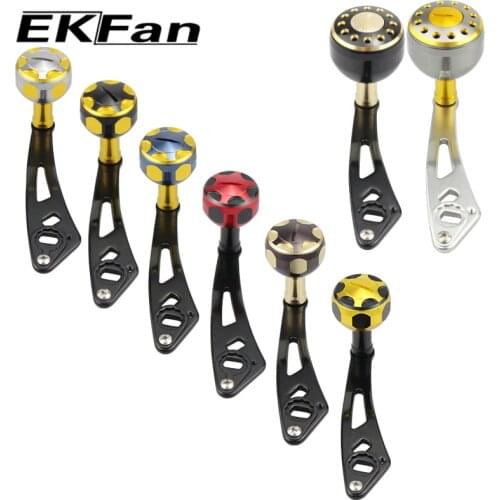 EKFan Aluminum Alloy 2000 Series Knobs Fishing Reel Handle For Baitcasting Fishing Reel Tackle Tools Left Right Hand