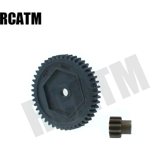 Harden Steel Spur Gear 45T 0.8M 32P 8053 11T Motor Teeth For 1/10 RC Model Crawler Traxxas TRX4 TRX-6