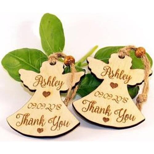 Personalized angel name Christening baby shower First Communion thank you gift favor tags party favors invitation inserts