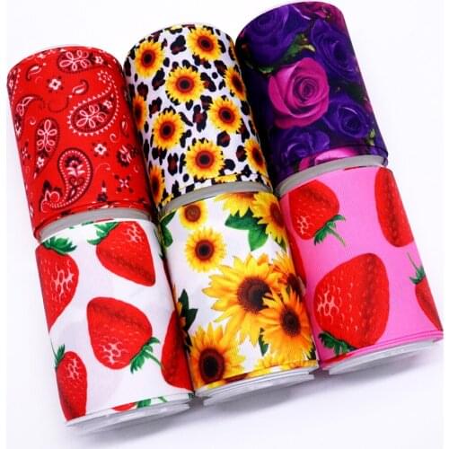 Unicorn Cartoon Printed Grosgrain Ribbon 37613