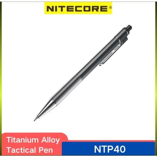 NITECORE NTP40 CNC TC4 Titanium Alloy Mechanical Pencil Daily Writing Sketching Cartooning Self-defense EDC Tactical Pen