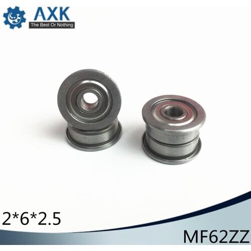 MF62ZZ Flange Bearing 2x6x2.5 mm ABEC-1 ( 10 PCS ) Miniature Flanged MF62 Z ZZ Ball Bearings