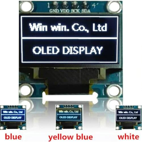 NEW 0.96 inch IIC Serial White/Blue/Yellow OLED Display Module 128X64 I2C SSD1306 12864 LCD Screen Board for Arduino
