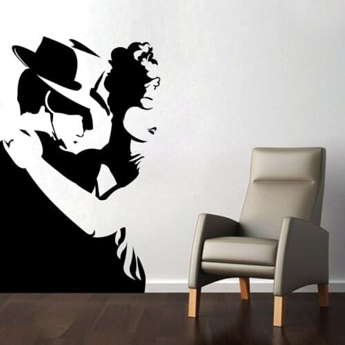 ZOOYOO Tango Dance Wall Sticker Home Decor Removable Vinyl Art Murals Man And Women Silhouette Wall Decals