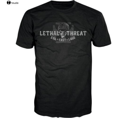 New Brand-Clothing T Shirts NEW LETHAL THREAT Biker From Hell T-Shirt Summer Fashion