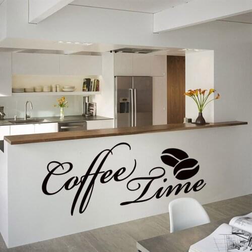 2019 New Coffee Vinyl Wall Sticker For Coffee Shop Kitchen Decoration Accessories For Caf Decor Vinyl Art Decal Mural