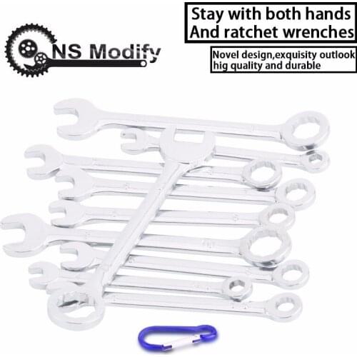 NS Modify 10Pcs Multitool Key Ratchet Spanners Set of Tools Set Wrenches Universal Keys Gear Ring Wrench Car Repair Tools