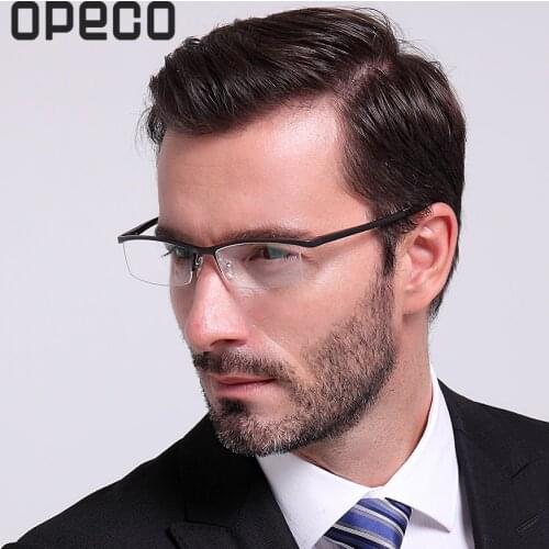 Opeco mens eyeglasses Aliminium Magnesium including RX lenses prescription eyewear frame RX recipe male myopia spectacles 2036