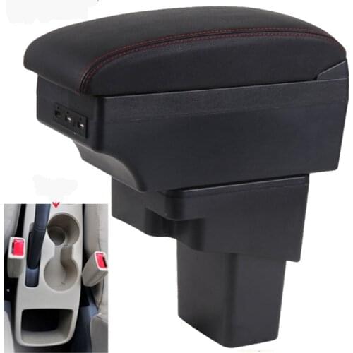 For Hyundai SOLARIS Armrest 2013 2014 2015 2016 Car Armrest box Retrofit parts Storage box car accessories Interior with USB LED