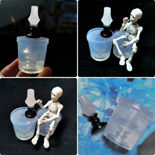 Transparent Silicone Mould Dried Flower Resin Decorative Craft DIY Oil lamp candle light Mold epoxy resin molds for jewelry