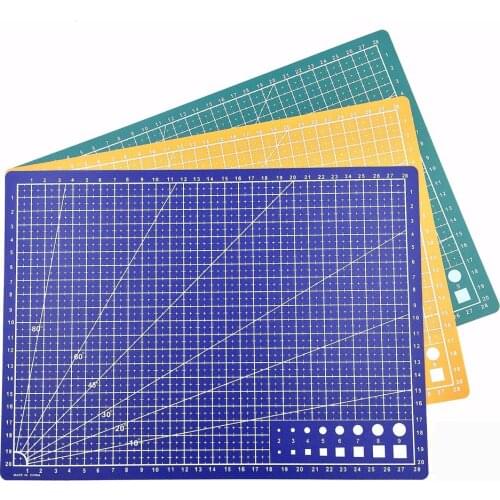 Rectangle Grid Lines Cutting Mat Tool Plastic Leathercraft Board Double-sided Cutting Pad Craft DIY Self-healing Cut Tools