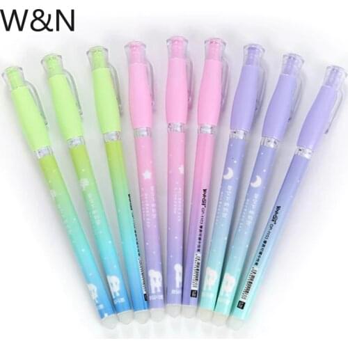 3 Pcs/set Cute Erasable Pen Refill 0.38mm Blue/Black Magic Gel Pen for School Office Writing Supplies Student Kawaii Stationery