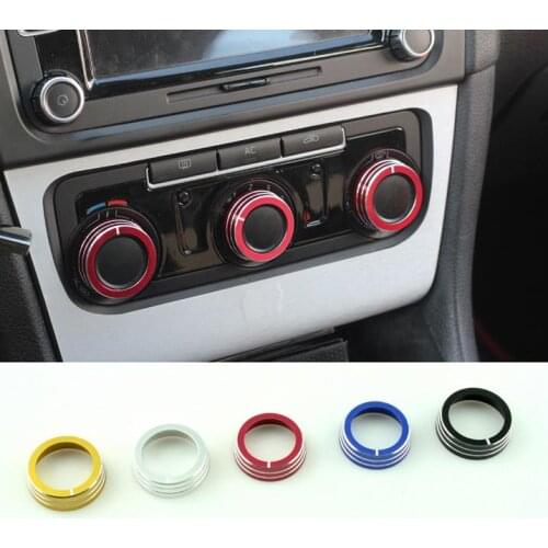 For Volkswagen Golf 7 High-quality aluminum alloy Air conditioning knob bright circle Decoration beautiful Car styling