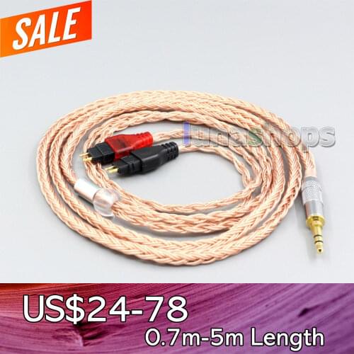 LN006730 XLR Balanced 16 Core 99% 7N OCC Earphone Cable For Sennheiser HD580 HD600 HD650 HDxxx HD660S HD58x HD6xx Headphone
