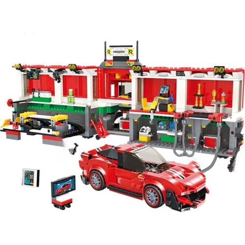 2020 new Compatible city technique creative Speed Champions ultimate garage vehicle model kit building blocks super race car