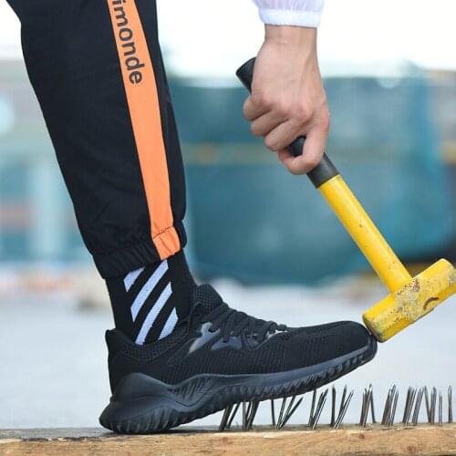 Ultralight Steel Toe Safety Shoes Men Breathable Work Shoes Anti-slip Puncture Proof Safety Boots Sneakers Chaussure Homme