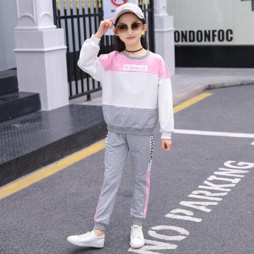 Autumn Children Clothing Cartoon Girls Sets Long Sleeve Tracksuit For 3- 13 Years old Girls Clothes Sport Suit Kids Clothes Sets