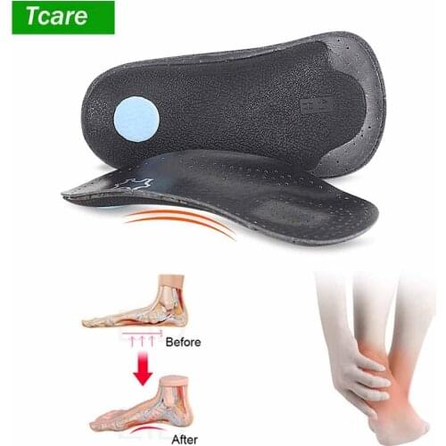 1Pair High Arch Support Insoles Recycled Leather Orthotic Shoes Insert Professional Plantar Fasciitis Insoles Relieve Foot Pain