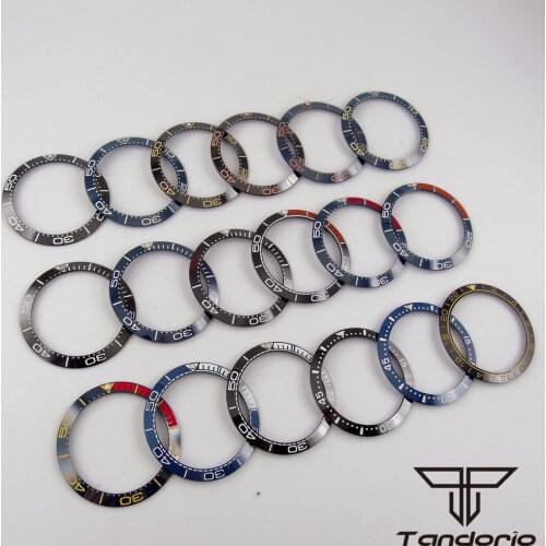 High quality Black Blue Red Ceramic Bezel Insert Watch Parts Replacement (38mm*30.6mm)