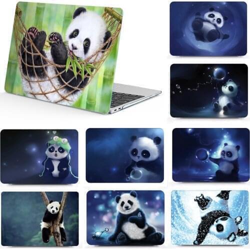 Panda Pattern Print Shell Case Keyboard Cover Screen Film Protector For Macbook Air 13 15 16 Pro Touch Bar A1706 A2338 A2337 M1