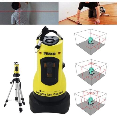 ZH-SL202 360 Degrees Rotary Slash Functional Self-leveling Hight Adjustable DIY Economic 2 (1V, 1H) Cross Lines Laser Level