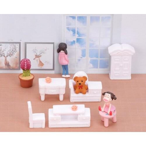 ZOCDOU 1 Piece Wardrobe Table Chair Sofa Couch Furniture Living Room Small Figurine Crafts Figure Ornament Miniatures Decoration