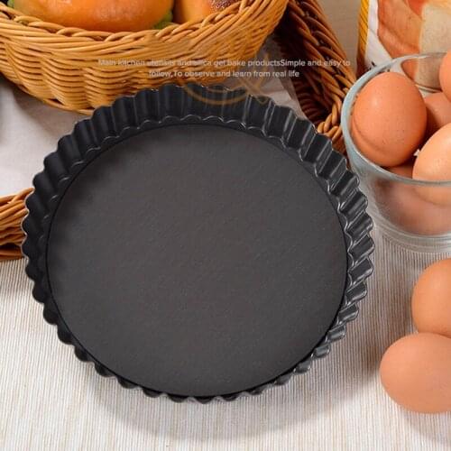 8in Pizza Pan Nonstick Pizza Plate Pizza Wheel Barbecue Net Rack Plate Carbon Steel BBQ Utensils Baking Tray Home Party Picnic