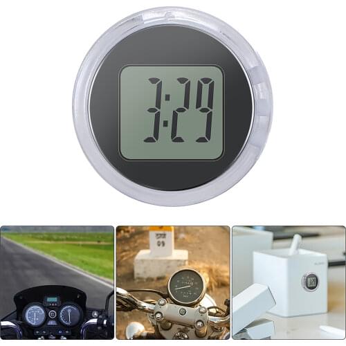 Car and Motorcycle Universal Electronic Watch Mini Waterproof Car on-board Electronic Watch Electric Clock Digital Clear