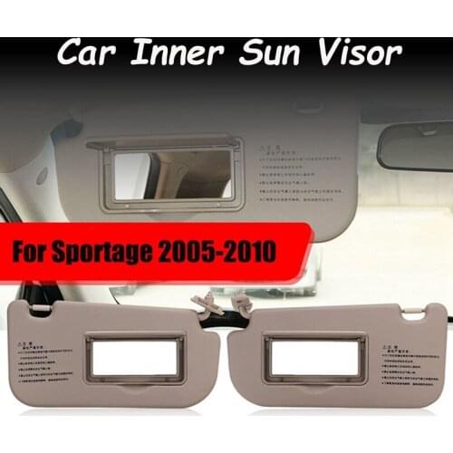 LHD Car Inner Sun Visor for KIA Sportage 2005-2010 Sunshield Shade Board with Mirror Beige