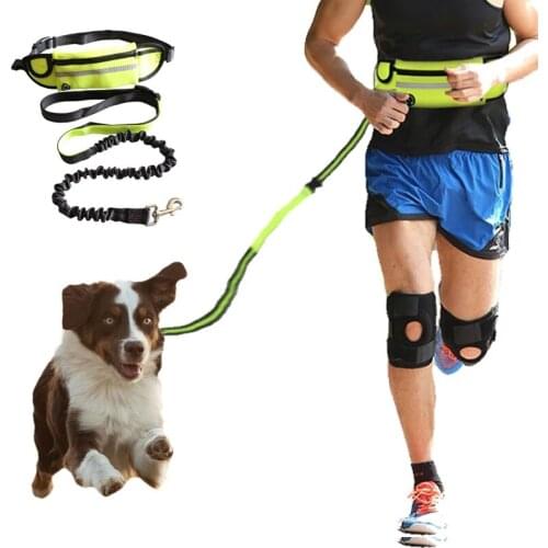 Running Dog Leash Nylon Hand Freely Pet Products Dogs Harness Collar Jogging Lead Adjustable Waist Leashes Traction Belt Rope
