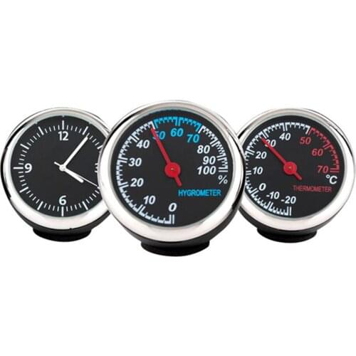 Mini Car Automobile Digital Clock Auto Watch Automotive Thermometer Hygrometer Decoration Ornament Clock In Car Accessories