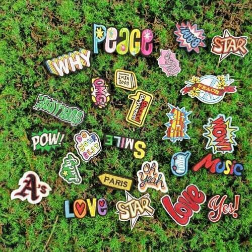 Design iron-on embroidery letter animal cartoon patches for clothing HE-16