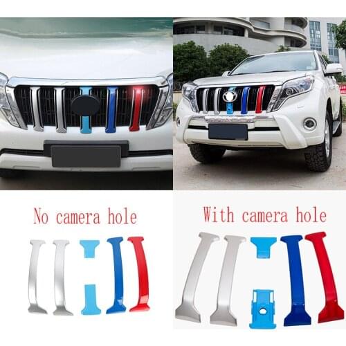 For Toyota Land Cruiser Prado FJ150 2014-2017 3 colors Front center grille grill decor cover trim Car Styling Accessories