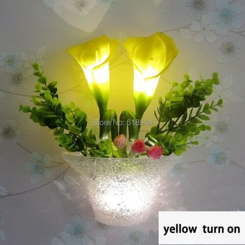Hot sale lovely flower pot LED wall light bedside lamp simple staircase corridor balcony bedroom wall lamp