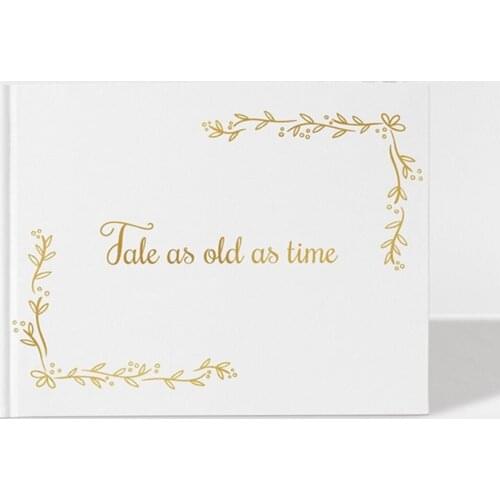 Customized Beauty and the Beast Wedding Guest Book, Tale as Old as Time, Fairy Tale Wedding Guestbook, Color Choices Available