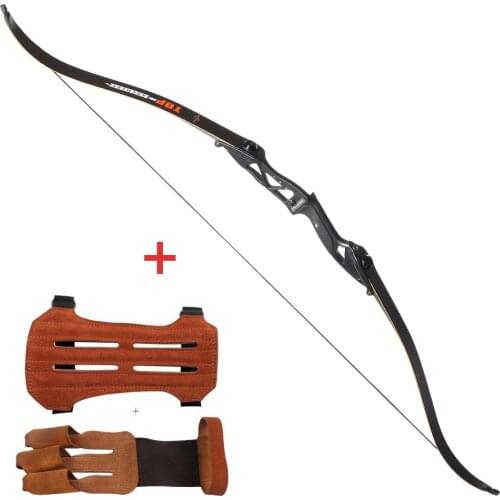 56 Inch 30-50 Lbs Archery Recurve Bow Metal Riser Hunting Shooting Bow Black Training Knockdown Bow And Arrow Accessories