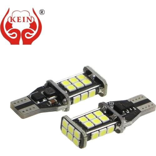 KEIN 2pcs w16w led Bulb t15 24smd 3030 car Super Bright Additional Brake Lights Reverse Back up reverse Backup auto Vehicle Lamp