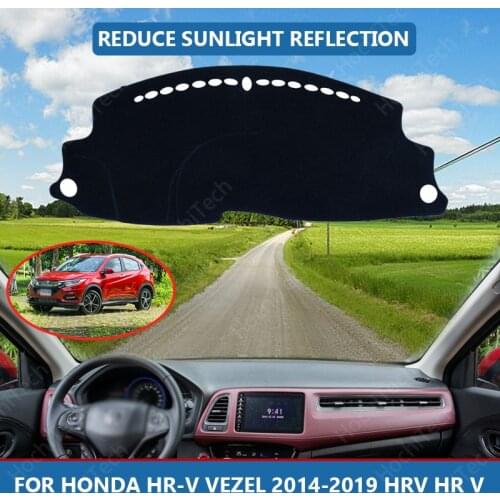 Right Hand Drive High Polyester Fiber Anti-UV Car Dashboard Cover Mat for Honda HR-V Vezel 2014-2019 HRV HR V Cover
