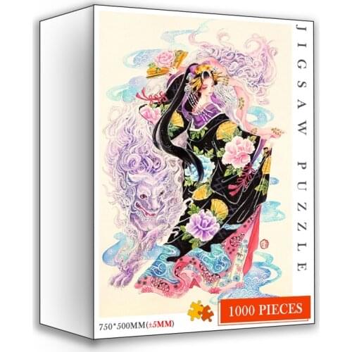 Beauty Painting Wooden Puzzle Toys 1000 Pieces Adults Customized DIY Jigsaw Puzzles 1000 Pieces Art Painting Assemble Puzzle Toy