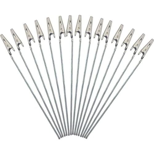 Set of 50 Wire Alligator Clamp Long-Tailed Alligator Iron Clip Clasp DIY Card Photo Memo Clip Holder 6 inch (150mm)