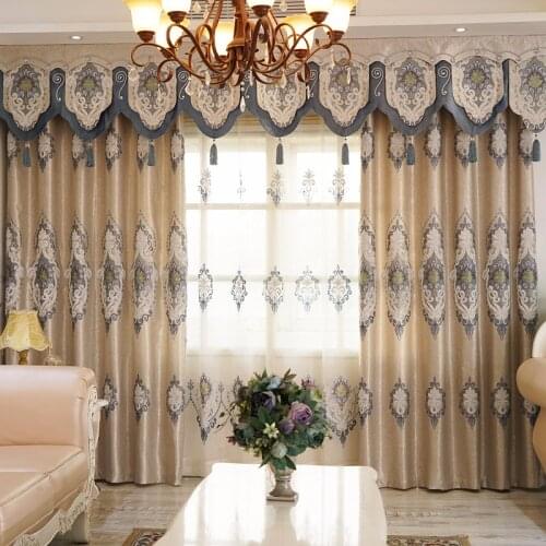 New European Style Thickened Classical Curtain Palace Style High Shading Jacquard Embroidered Curtains for Living Room Bedroom